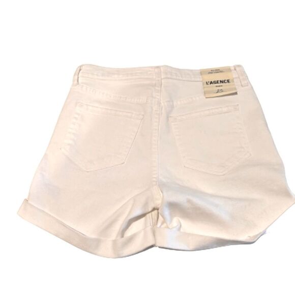 L'AGENCE White Balboa Distressed
Double Roll Cuffed Shorts Size 25 NWT - Picture 5 of 5